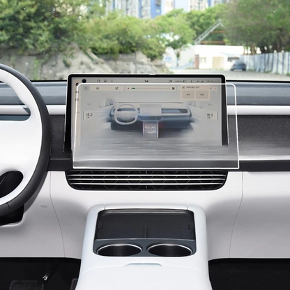 Film de protection d'écran en verre trempé pour écran tactile de véhicule électrique, installé sur écran GPS.
