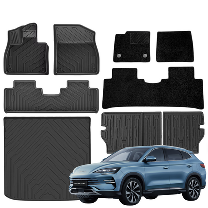 Tapis de sol toutes saisons en TPE pour BYD Seal U et Seal U-DMI, protection complète et durable.