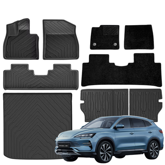 Tapis de sol toutes saisons en TPE pour BYD Seal U et Seal U-DMI, protection complète et durable.