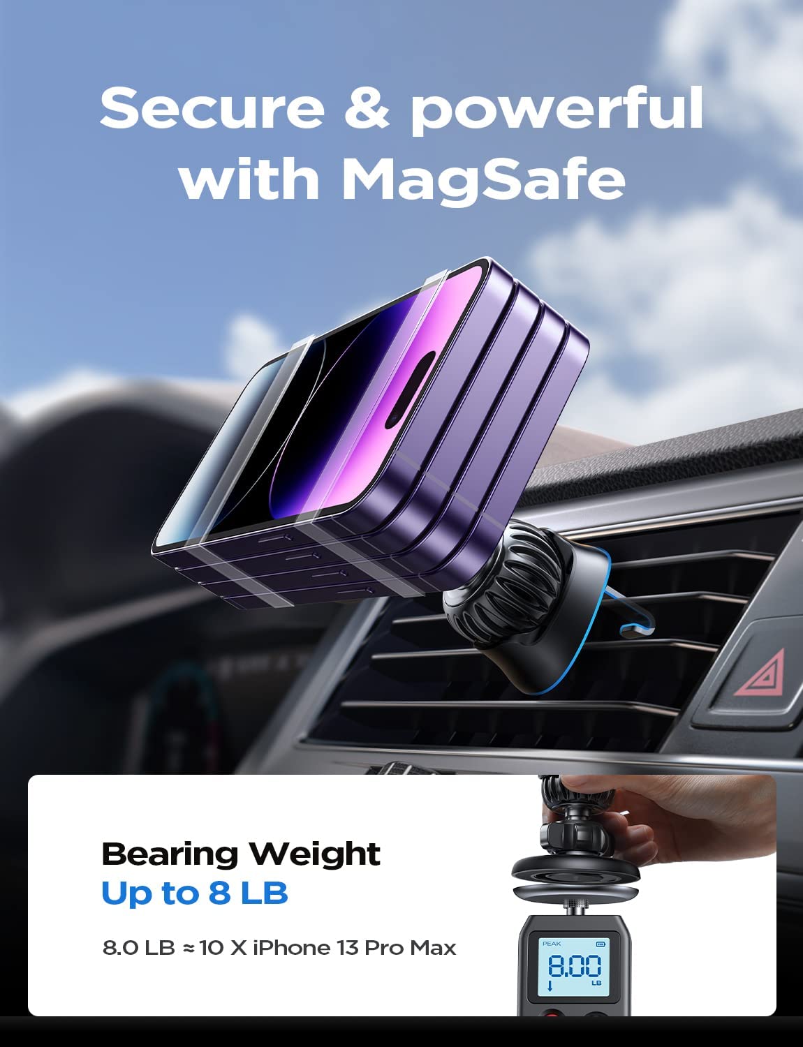 LISEN 360° Rotation MagSafe Car Mount