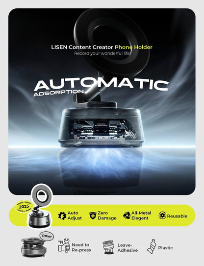 LISEN 2026 Auto Vacuum MagSafe Mount