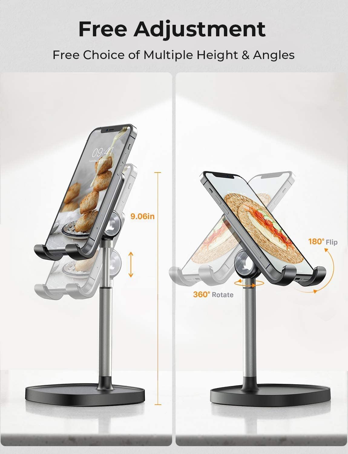 Lisen Adjustable Cell Phone Stand for Desk