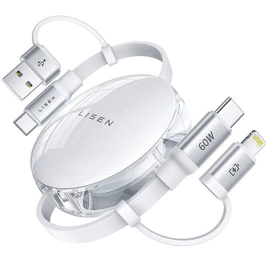 LISEN 3-in-1 Retractable Charging Cable