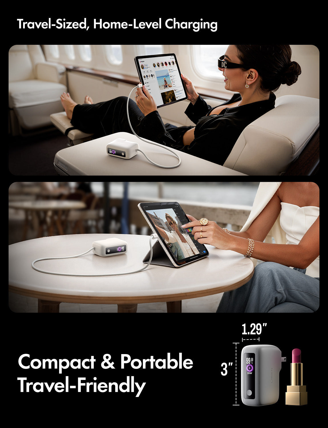 LISEN 3-in-1 35W Fast Travel Charger