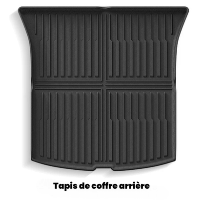 Tapis de coffre arrière en TPE pour Tesla Model Y 2025, protection durable et facile à nettoyer.