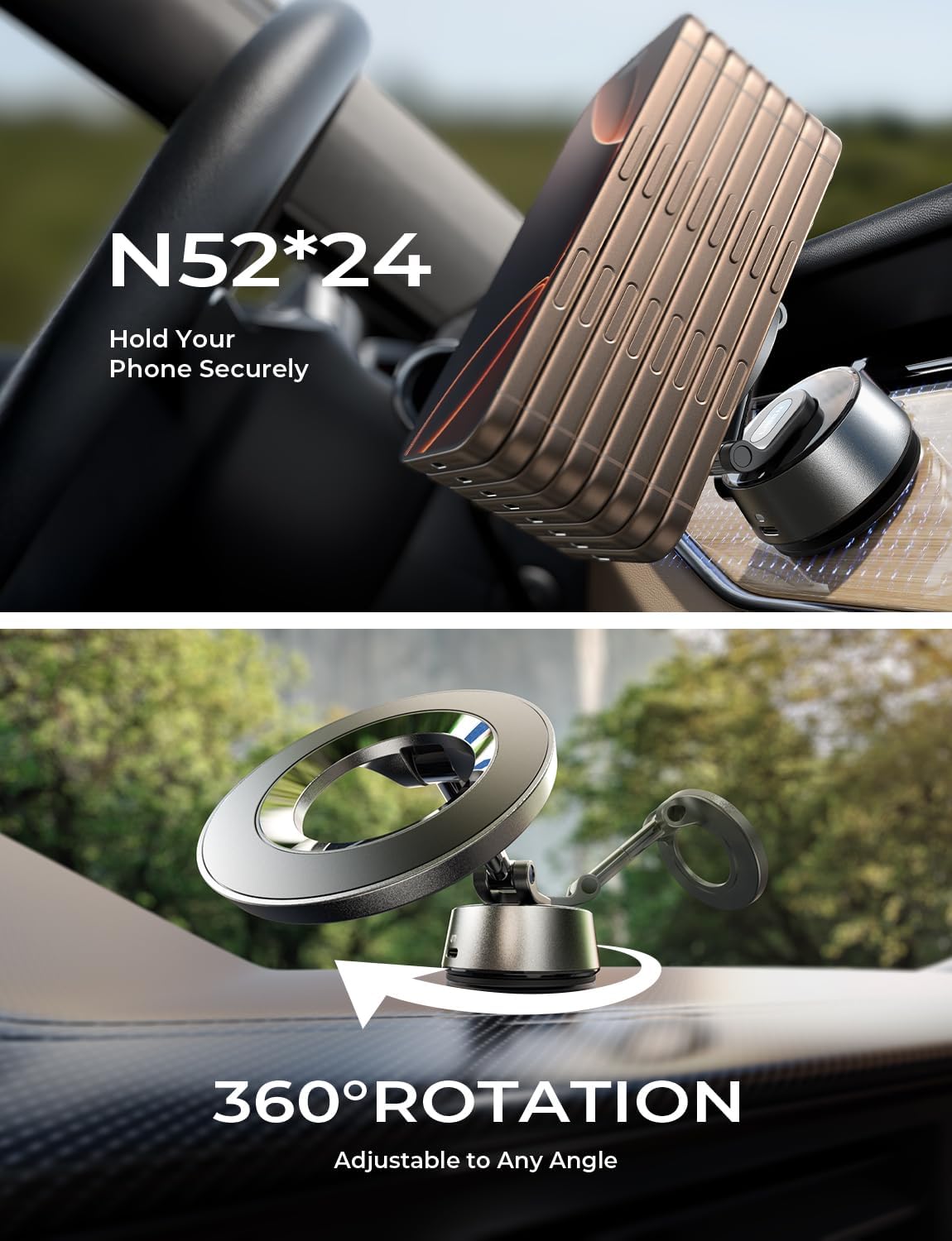 LISEN 2026 Auto Vacuum MagSafe Mount