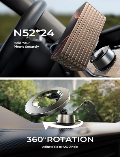 LISEN 2026 Auto Vacuum MagSafe Mount