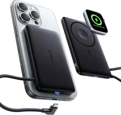 LISEN 0.5'' Ultra Slim MagSafe Power Bank 10000mAh
