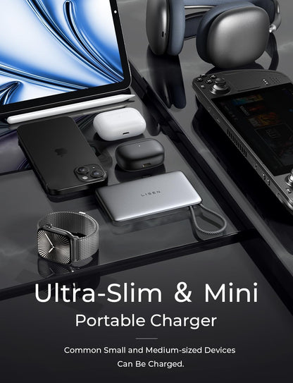 LISEN 0.5'' Ultra Slim 10000mAh MagSafe Power Bank