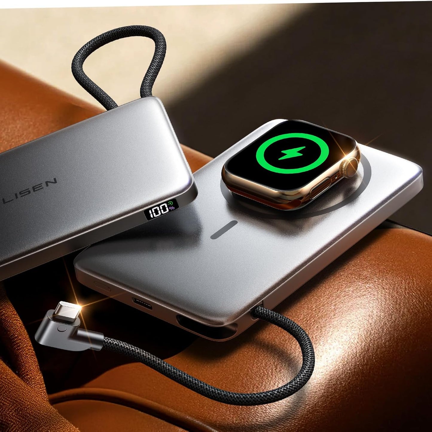 LISEN 0.5'' Ultra Slim 10000mAh MagSafe Power Bank