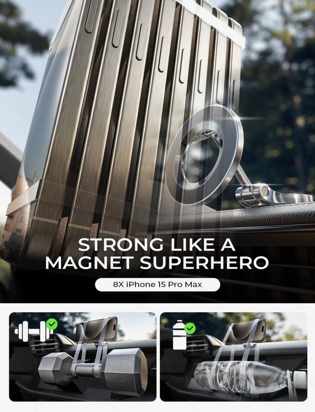 LISEN Mini Magnetic Dashboard MagSafe Car Mount