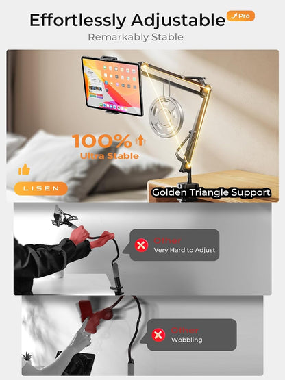 LISEN Tablet Stand iPad Stand for Desk & Bed
