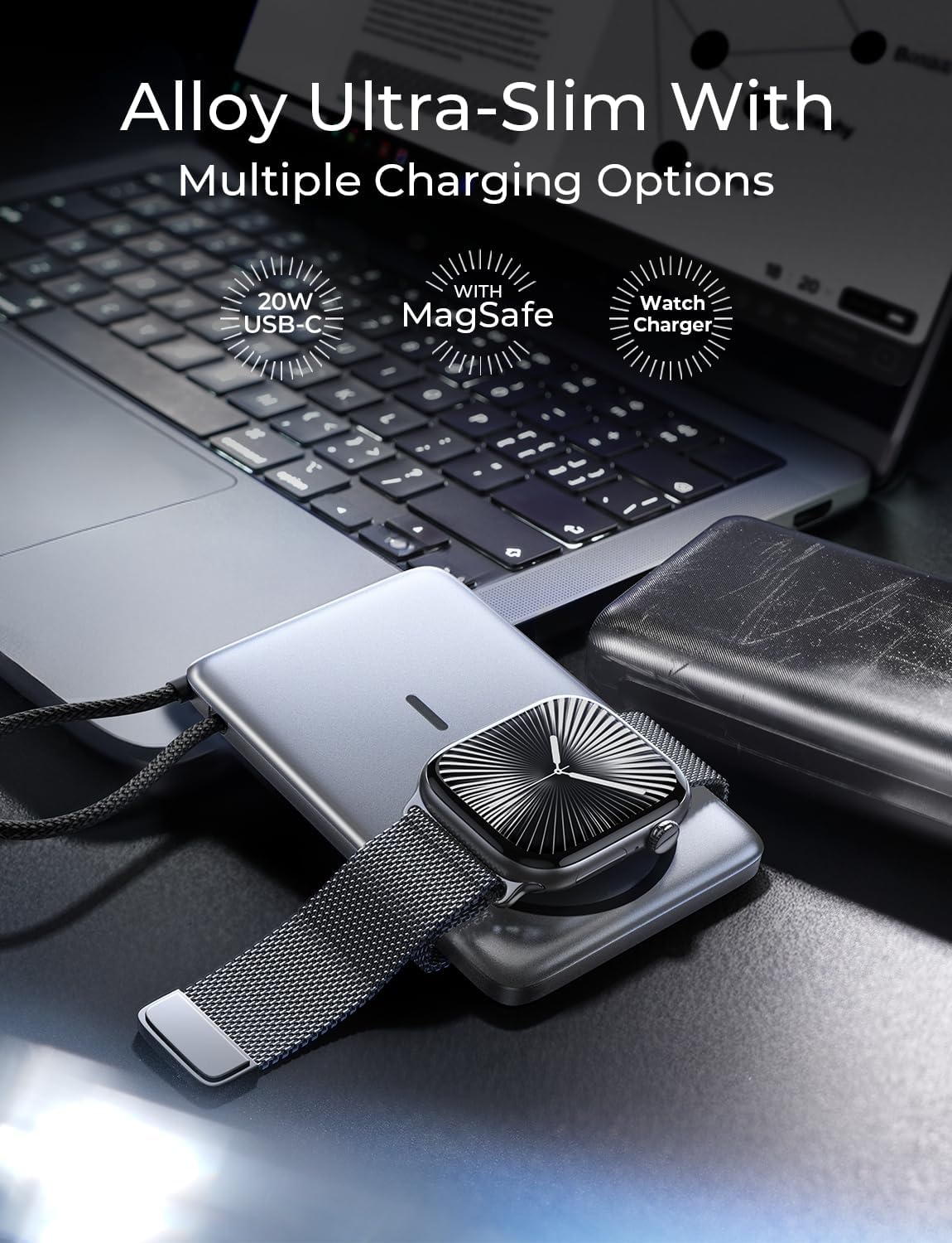 LISEN 0.5'' Ultra Slim 10000mAh MagSafe Power Bank