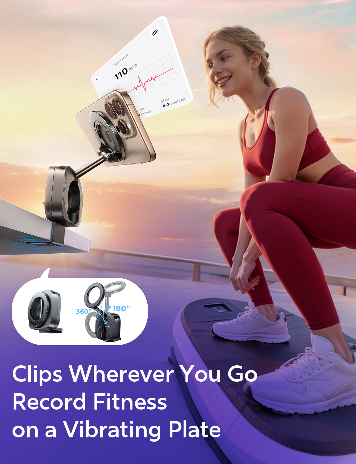 LISEN MagSafe Airplane Travel Phone Holder