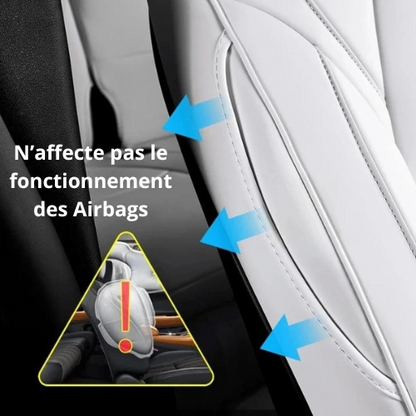 Housses de sièges en similicuir avec compatibilité airbag pour une sécurité optimale en voiture