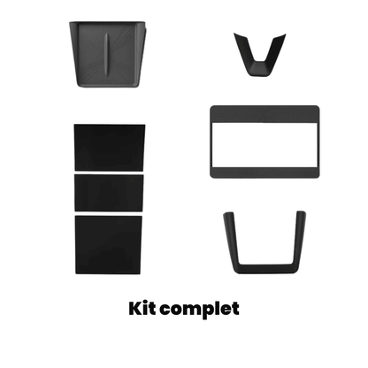 Complete kit for Tesla Model Y interior covering, including various components for central console protection.
