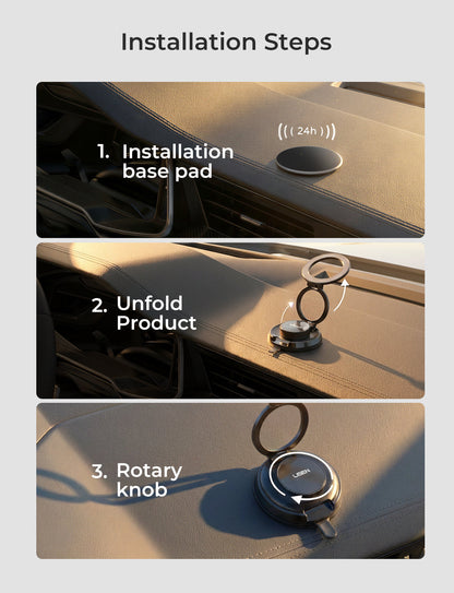 LISEN 360° Vacuum Suction MagSafe Car Mount