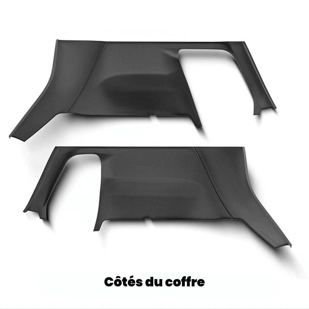 Côtés du coffre pour tapis de protection Tesla Model Y, design adapté et durable en TPE.