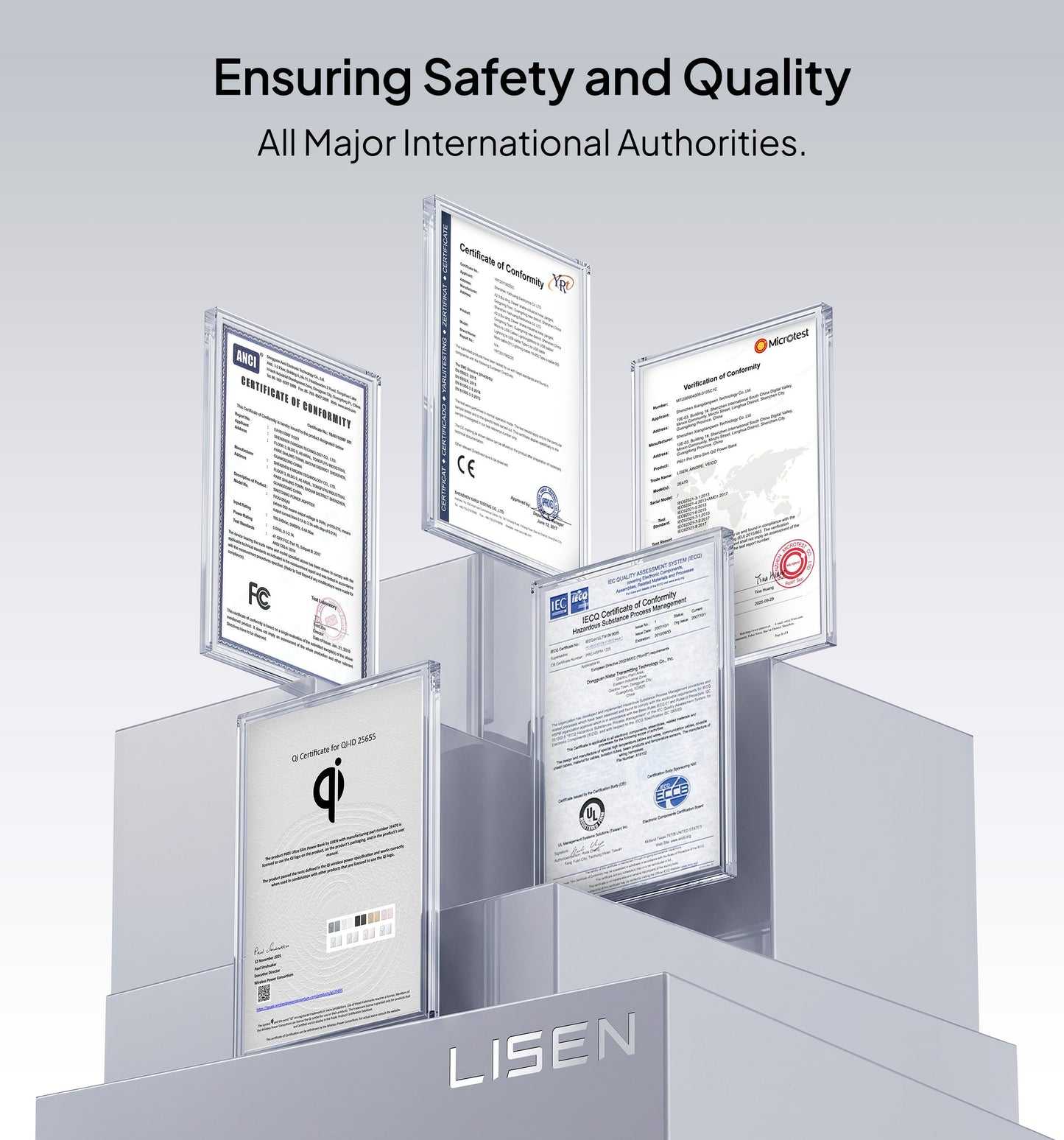 LISEN Qi2 15W Ultra Slim MagSafe Battery Pack