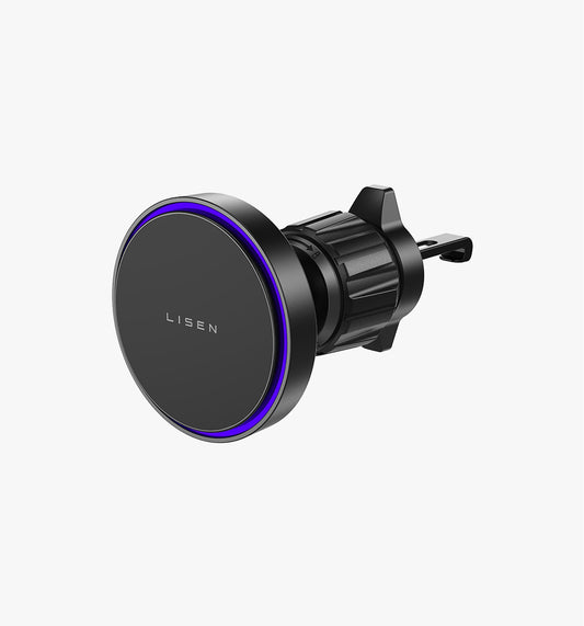 LISEN 15W MagSafe Car Charger (4-in-1 Mount, Strong Grip)
